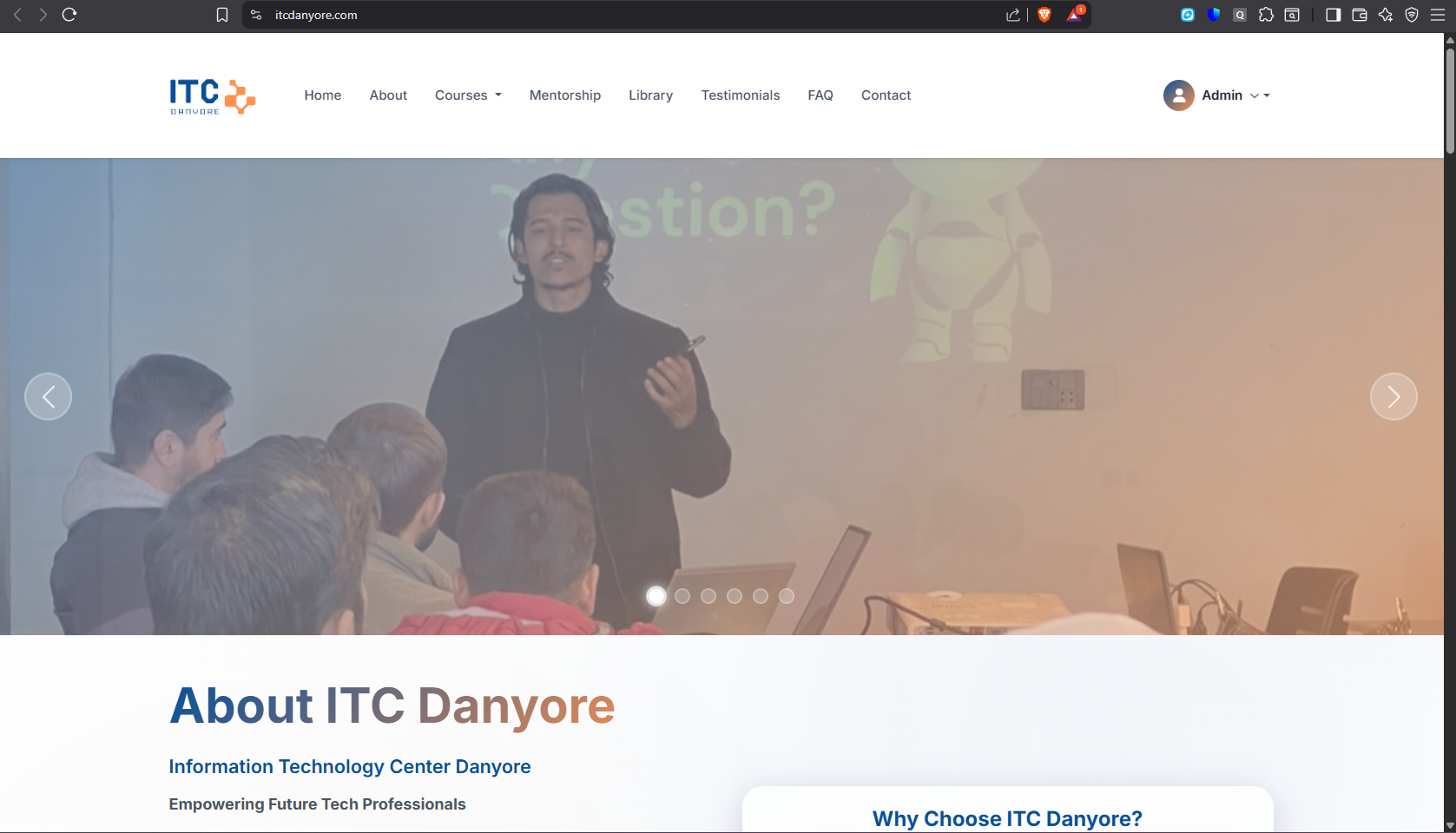 ITC Danyore Website Is Now Live – Empowering Future Tech Professionals